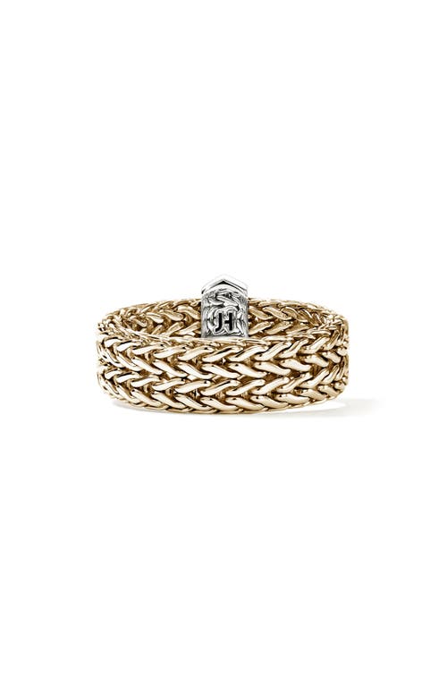 John Hardy Icon Link Ring With Diamonds In Gold