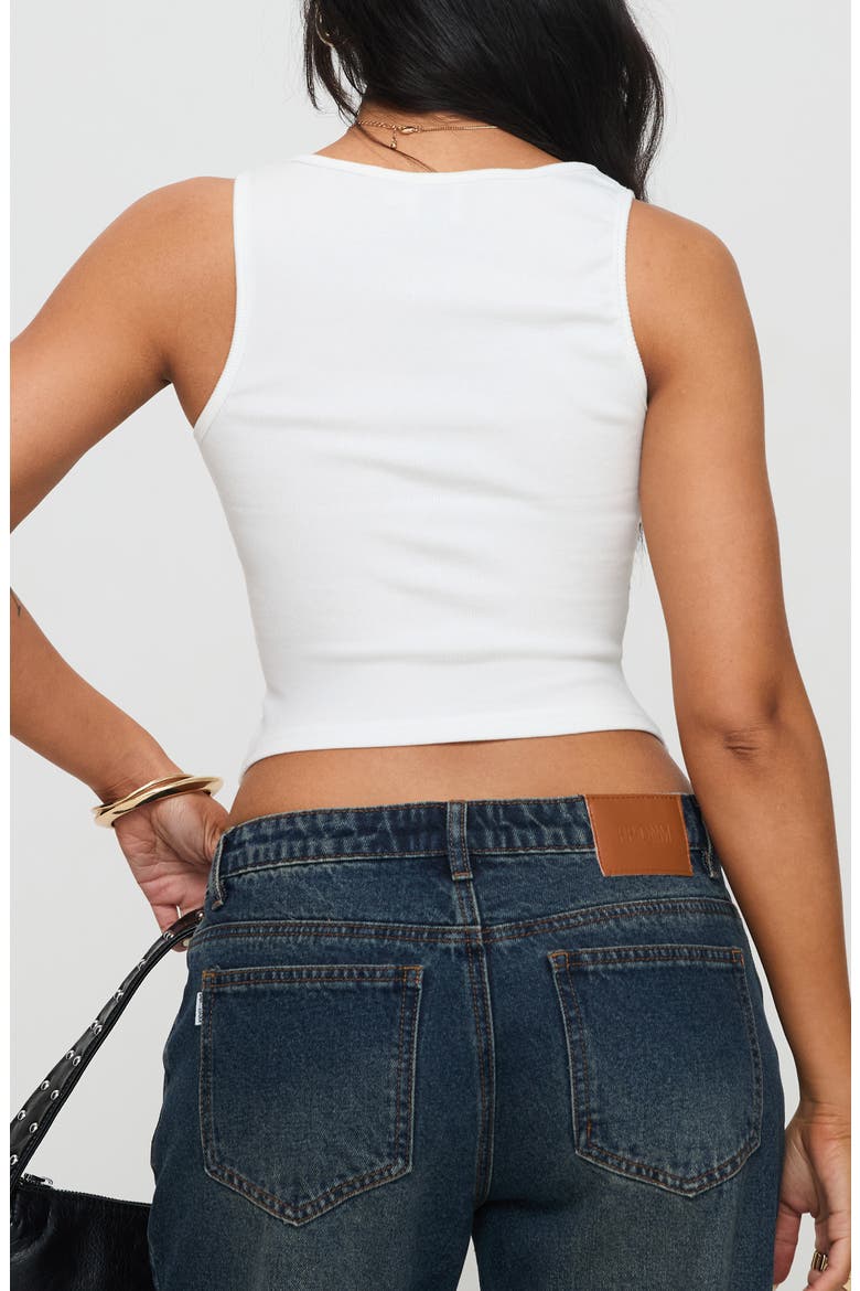 Baseline Square Neck Rib Tank, Alternate, color, WHITE
