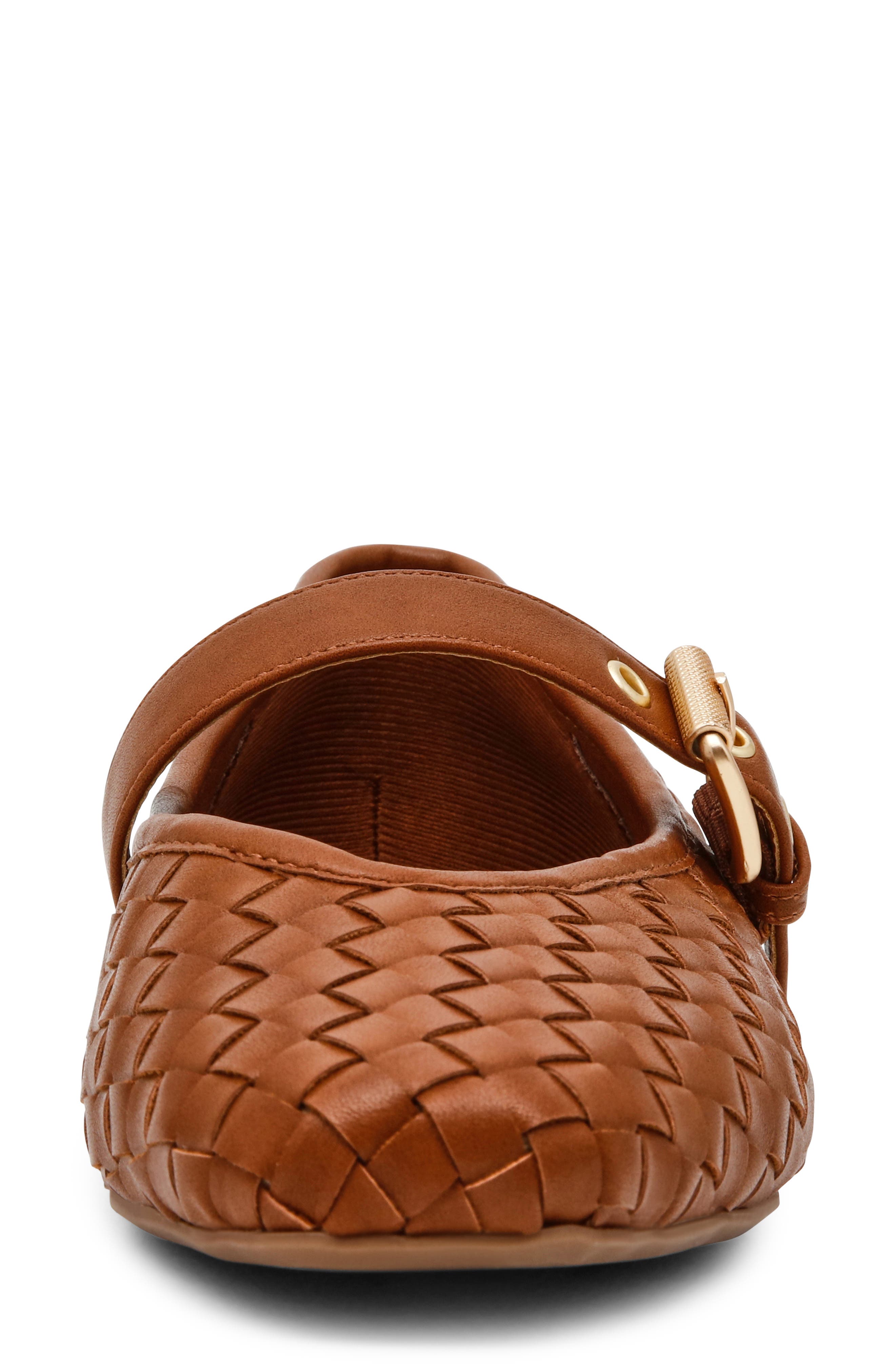 Mulaney Woven Mary Jane Flat, Alternate, color, CHESTNUT