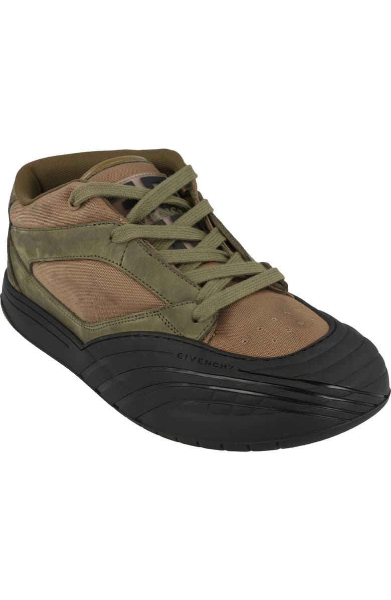 Givenchy Suede Trim Mid Top Sneaker, Main, color, Olive Green