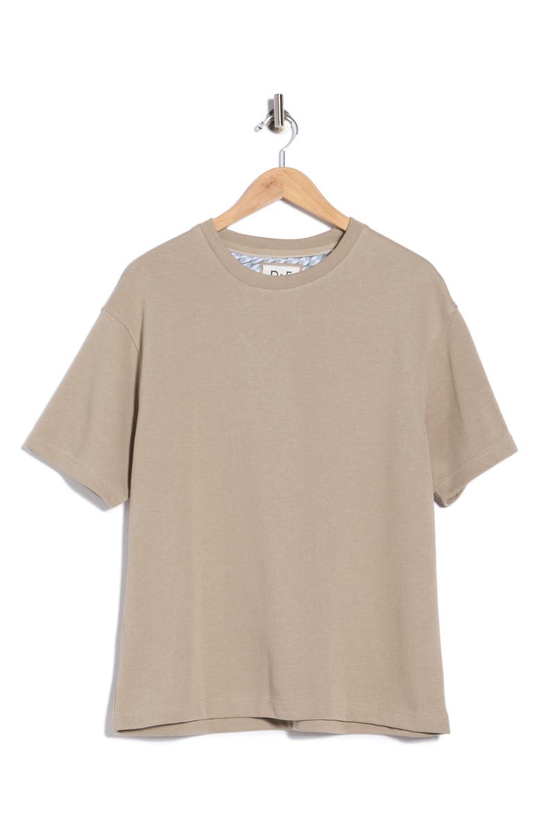 DENIM AND FLOWER Heavyweight Knit T-Shirt, Main, color, Sand
