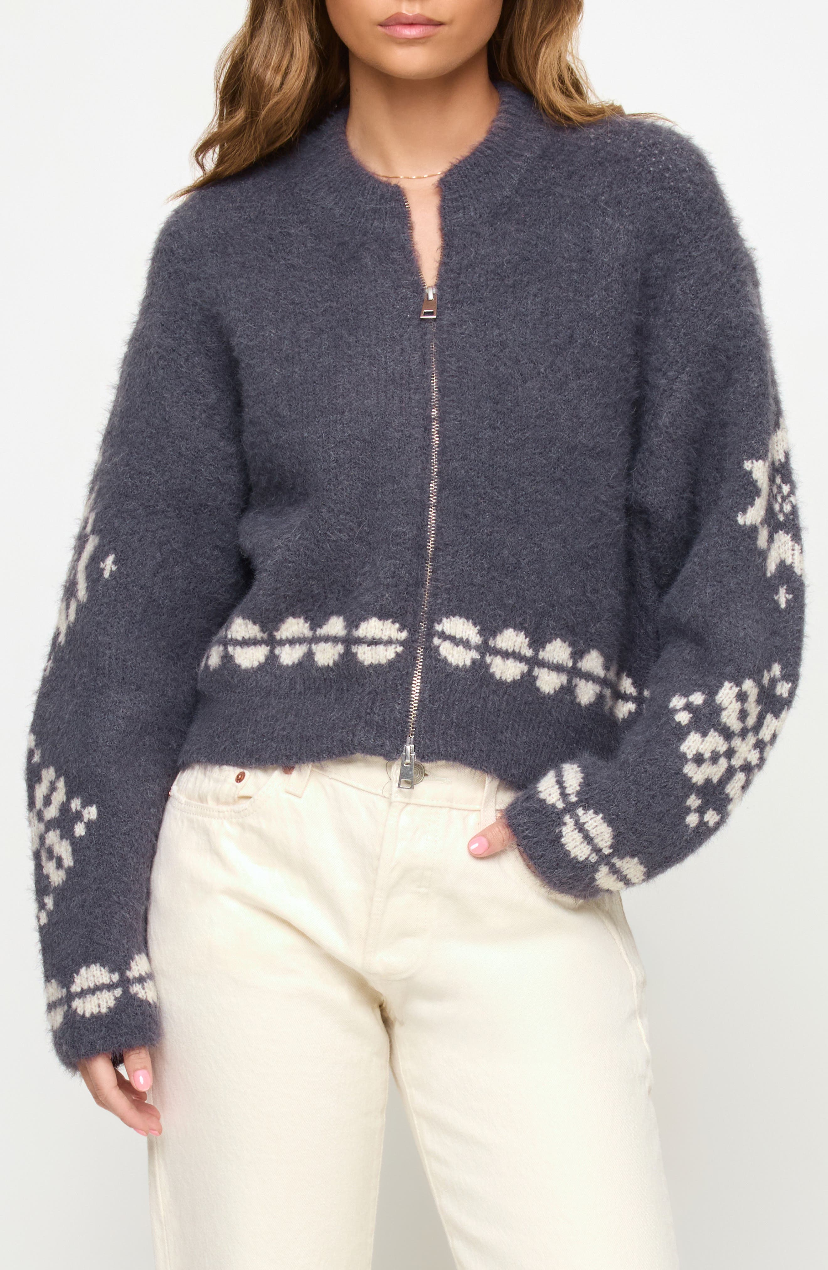 Cosmos Fair Isle Zip Sweater