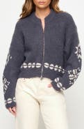 LSPACE Cosmos Fair Isle Zip Sweater