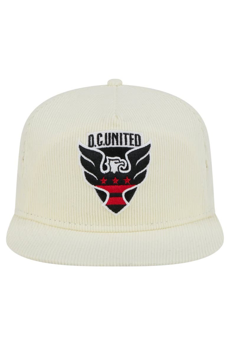 Men's New Era  Cream D.C. United 2025 Kickoff Snapback Golfer Hat, Alternate, color, Cream