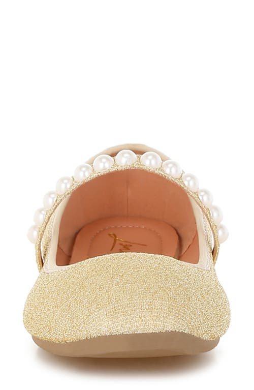 London Rag Corphee Mary Jane Flat In Gold