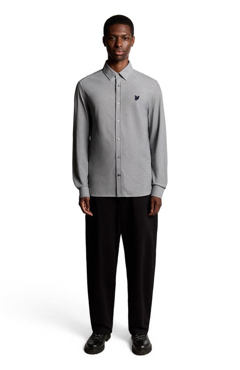 Jacquard Stripe Long Sleeve Shirt