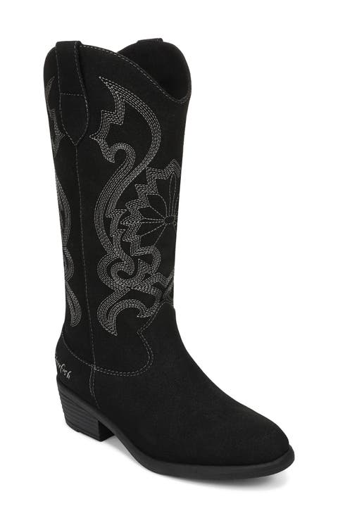 Stutter Faux Leather Western Boot