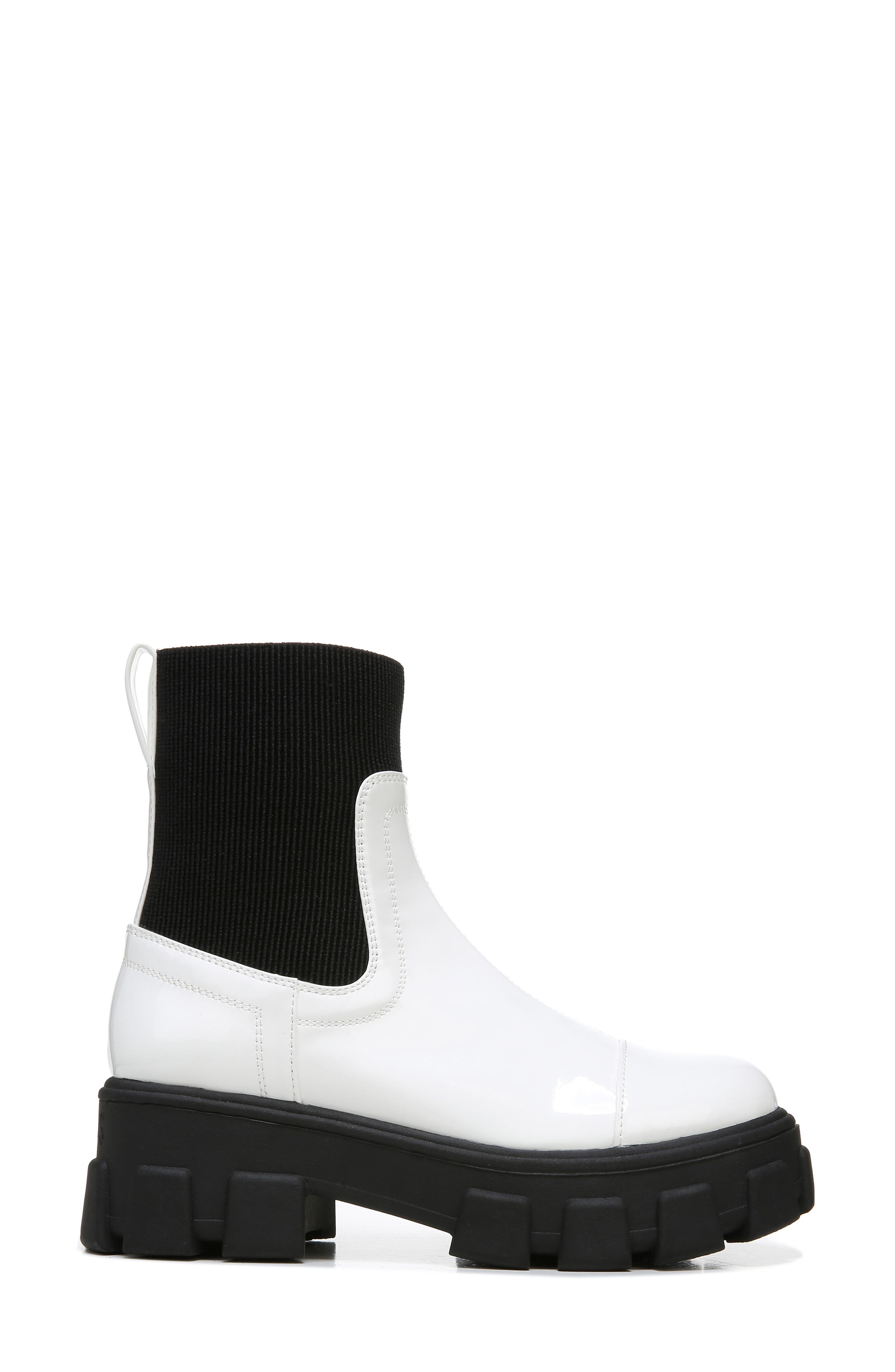Davina Cap Toe Lug Sole Bootie, Alternate, color, BRIGHT WHITE