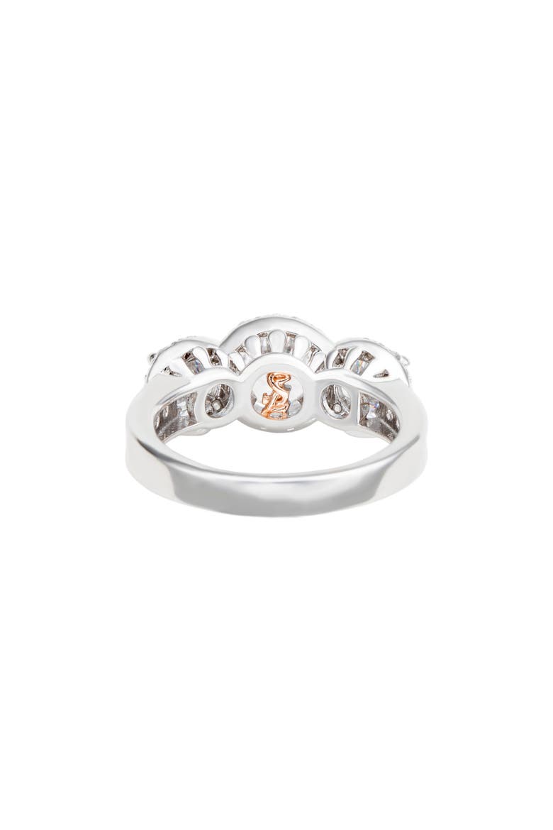 Sterling Silver Three Stone CZ Ring, Alternate, color, WHITE