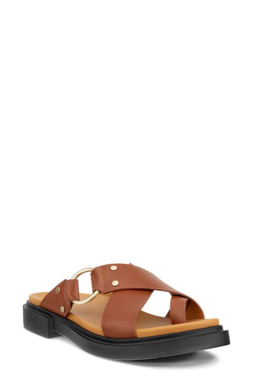 Ecco Metro Ring Slide Sandal In Brown