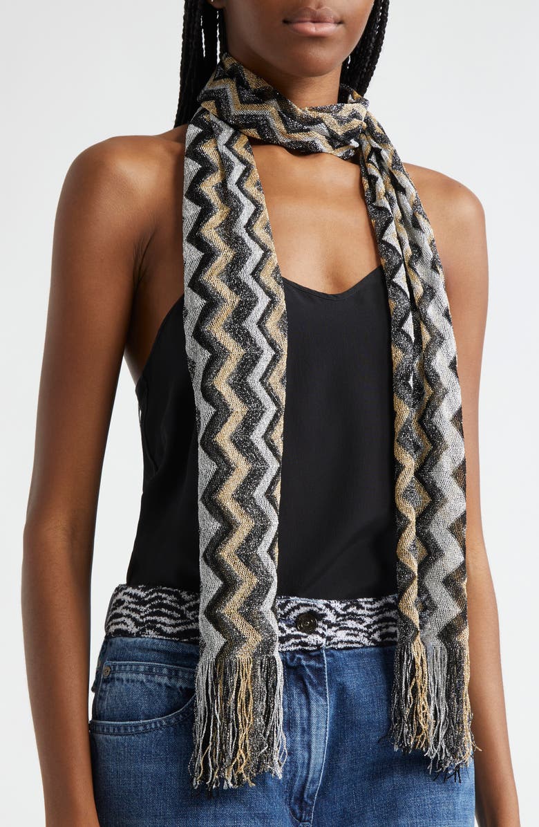 Missoni Zigzag Fringe Scarf, Alternate, color, 