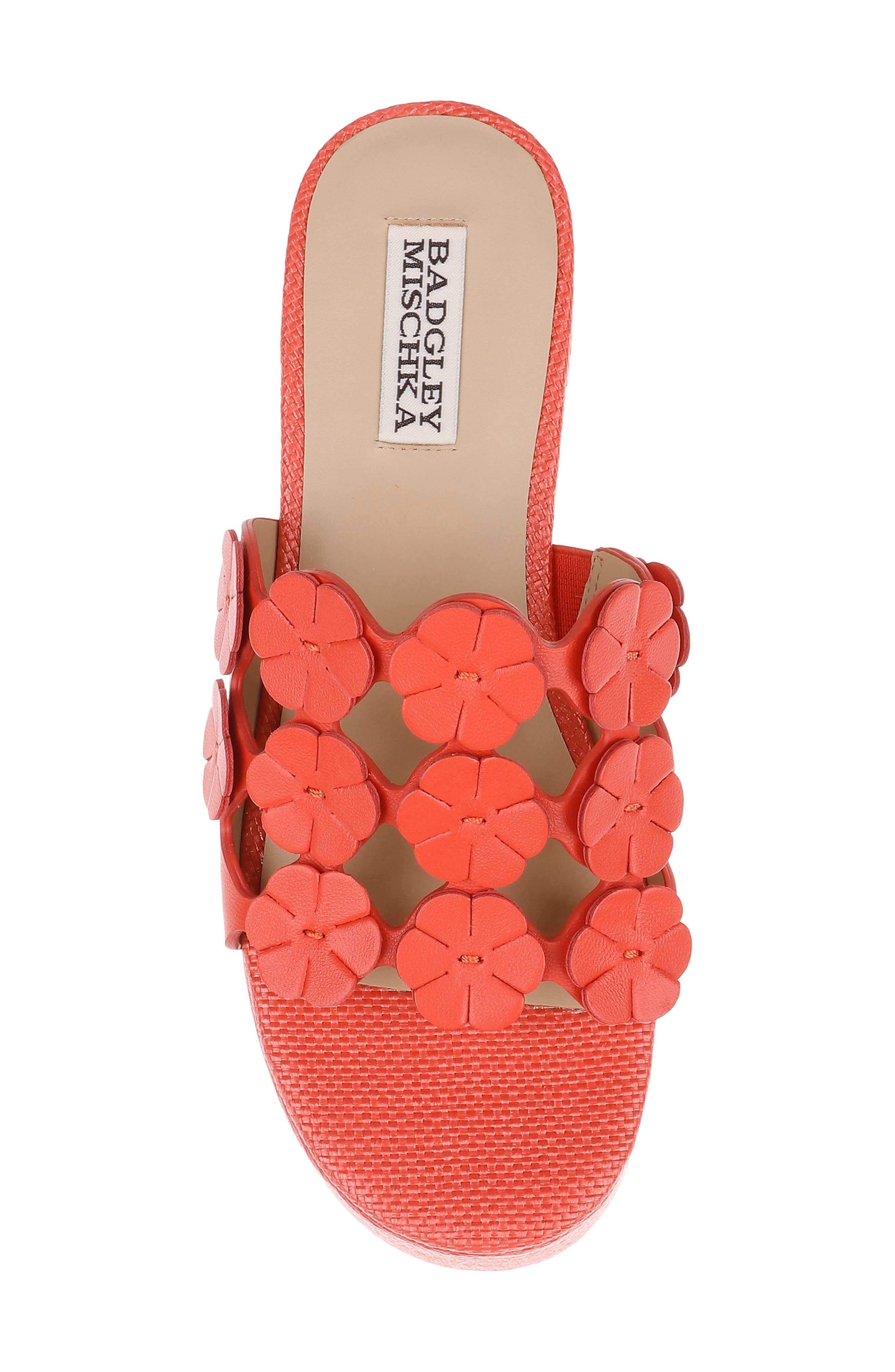 Wendall Platform Wedge Slide Sandal, Alternate, color, RED LEATHER