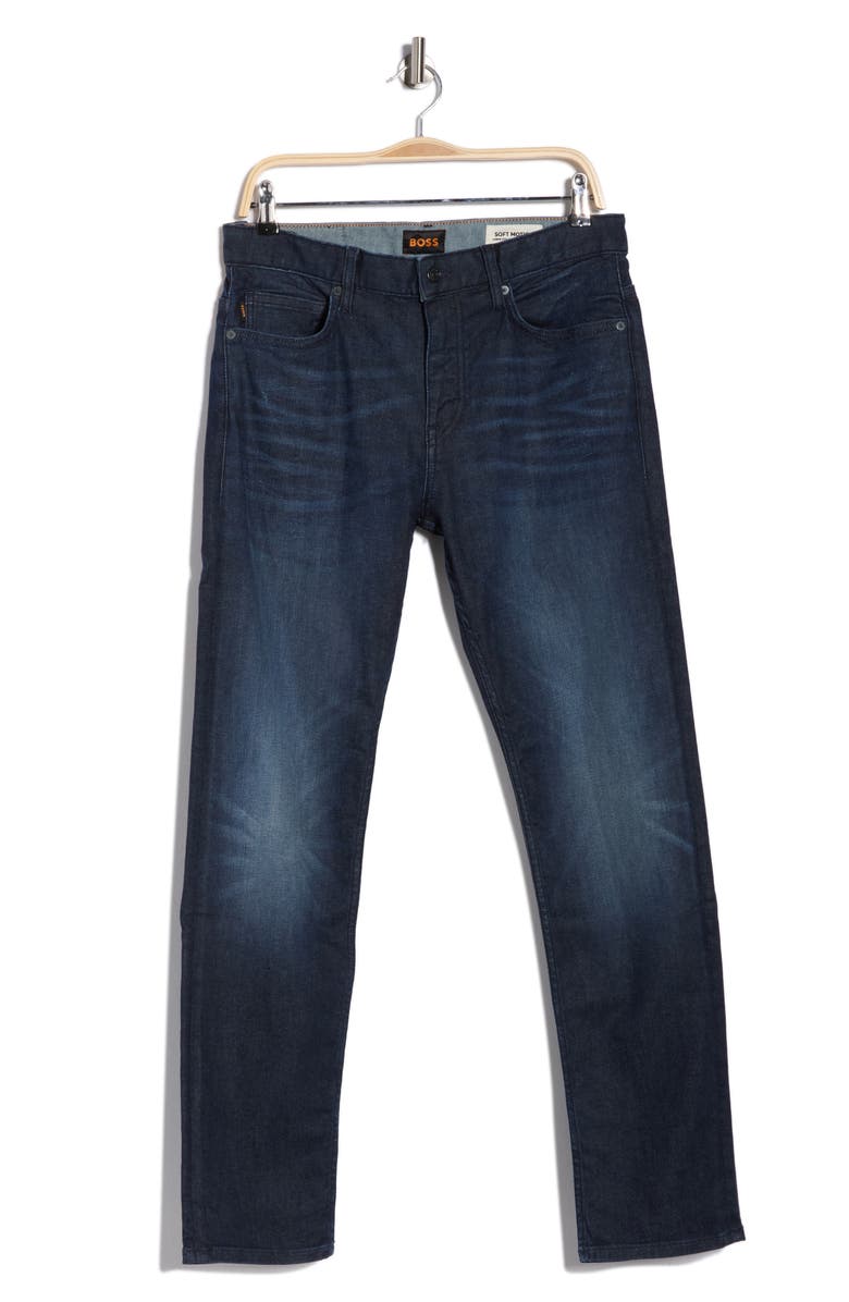 BOSS Delaware Slim Fit Stretch Jeans, Alternate, color, Dark Blue