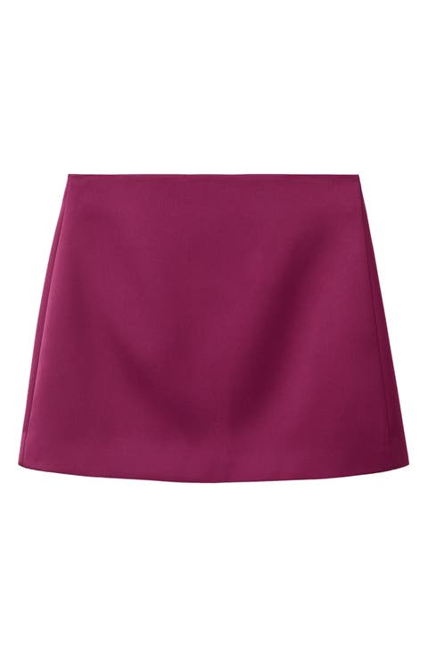 Jackieo Satin Miniskirt