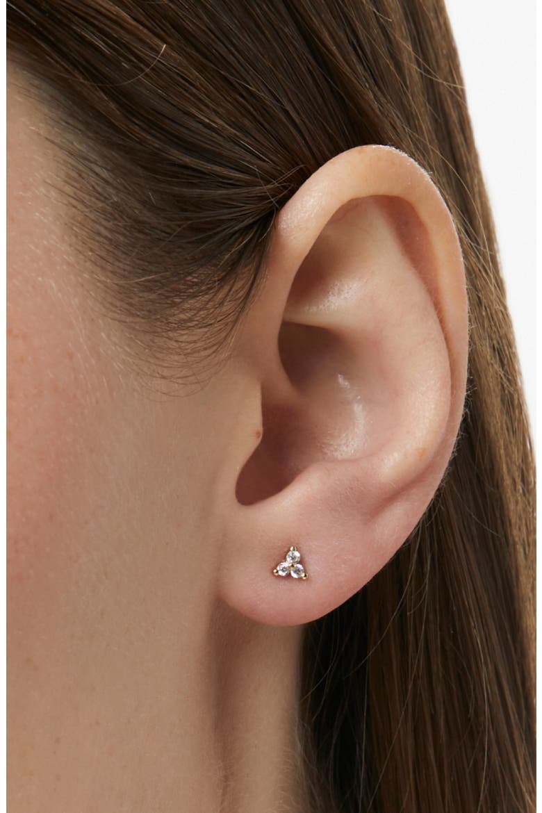 Small Stud Earring - Zara, Alternate, color, Gold