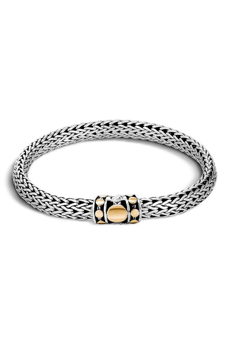 Dot 6.5mm Bracelet, Main, color, STERLING SILVER - GOLD