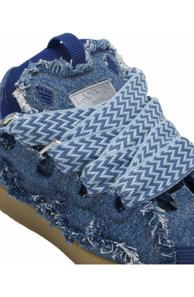 Lanvin Curb Sneakers In Denim, Alternate, color,