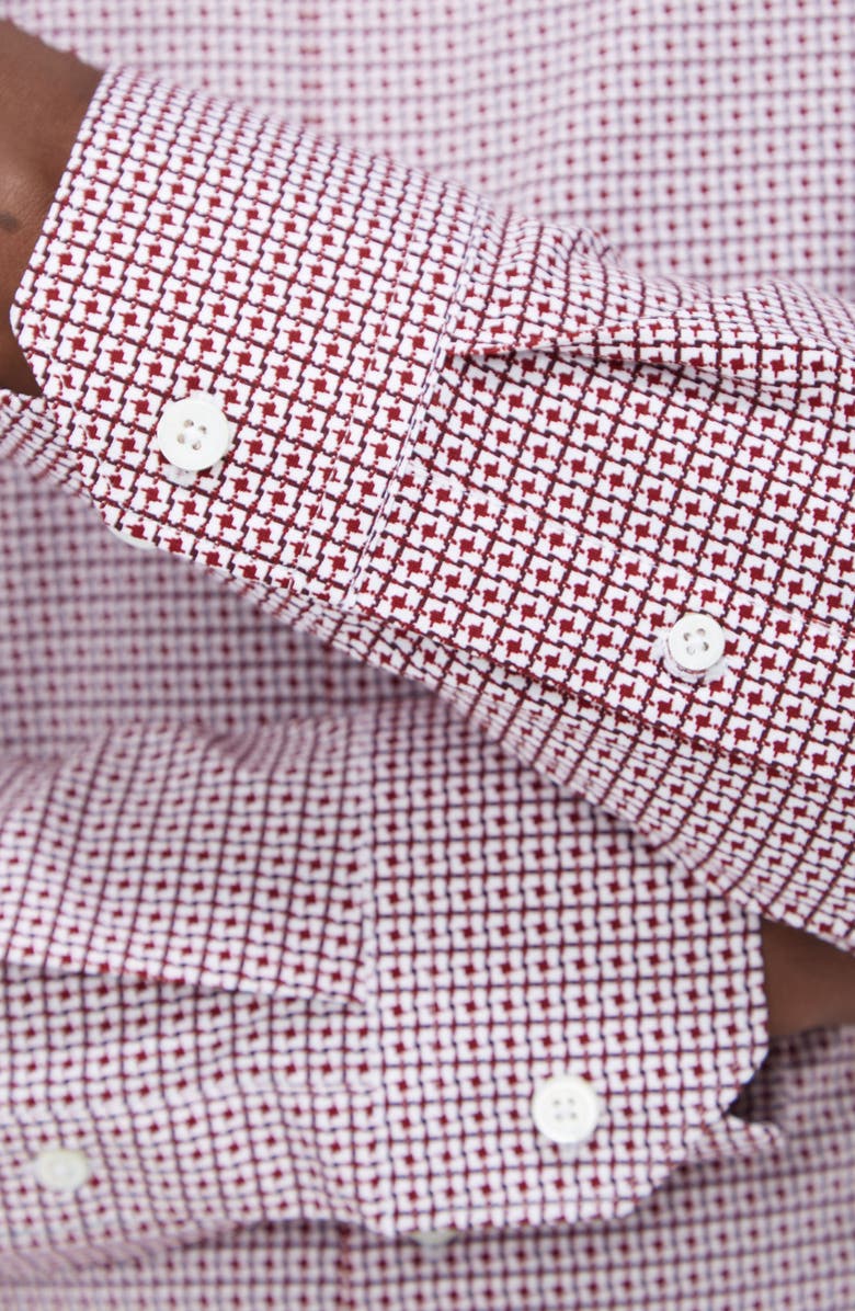 Bugatchi OoohCotton<sup>®</sup> Button-Up Shirt, Alternate, color, Cabernet