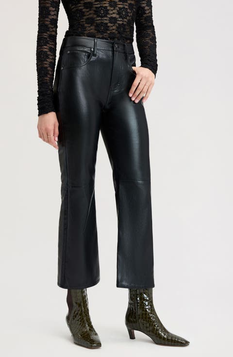 Beatles Faux Leather Bootcut Pants