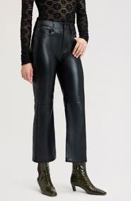 Sam Edelman Beatles Faux Leather Bootcut Pants