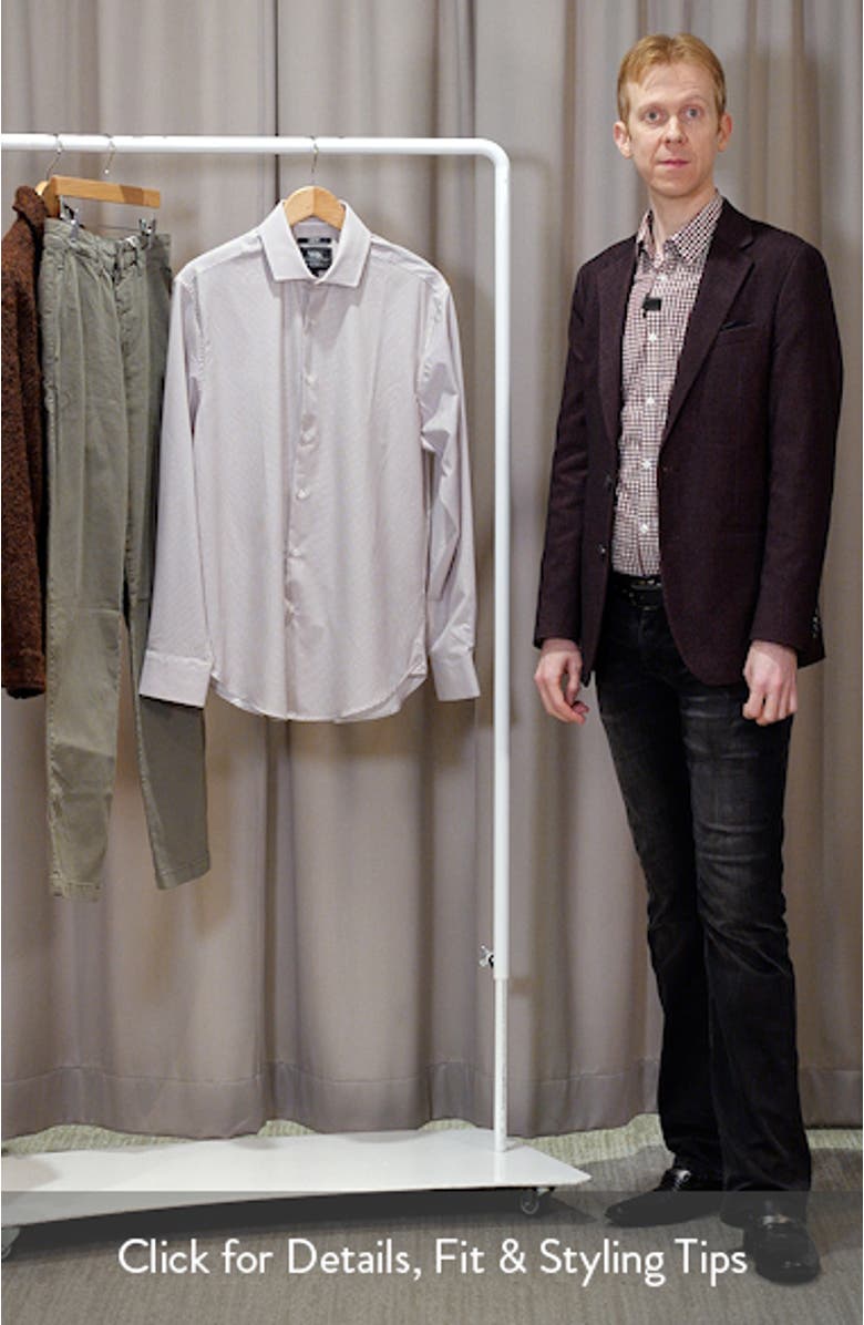 Slim Fit Tile Print Performance Dress Shirt, sales video thumbnail