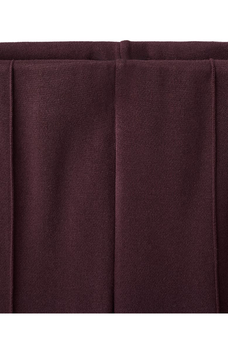 MANGO Pleated Wide Leg Pull-On Pants, Alternate, color, Burgundy