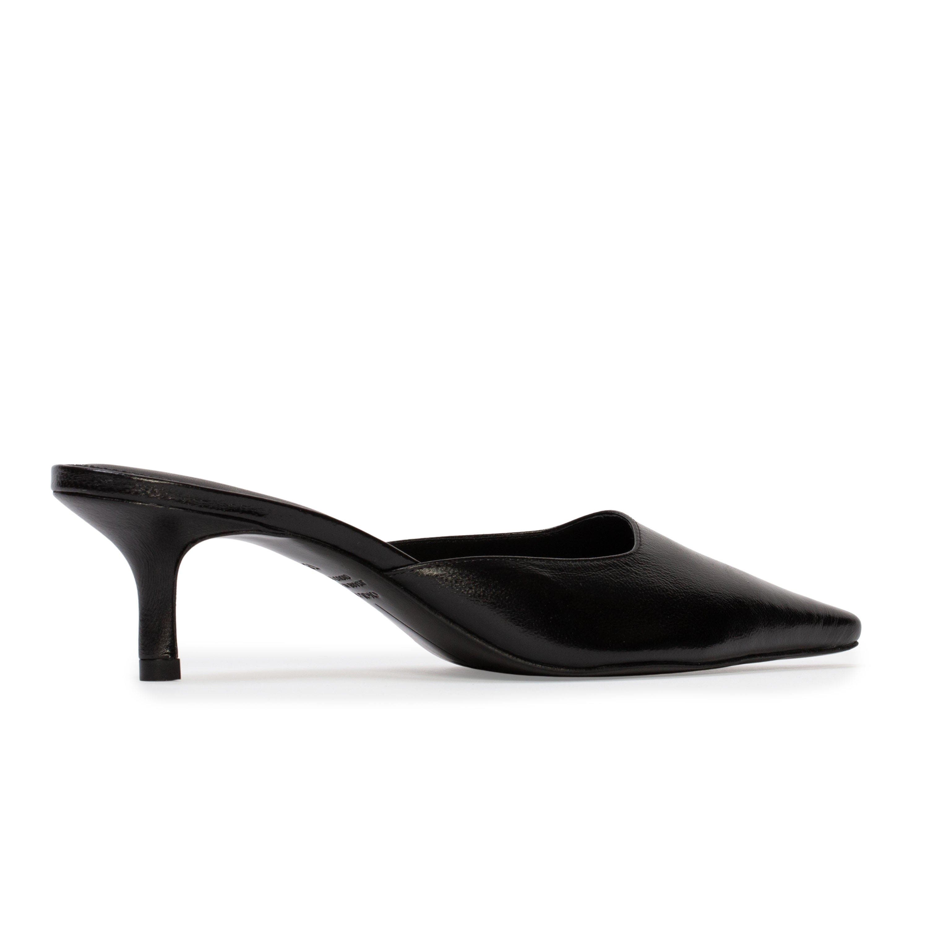 BLACK SUEDE STUDIO Riley 50 Leather Mule, Alternate, color, Black Leather