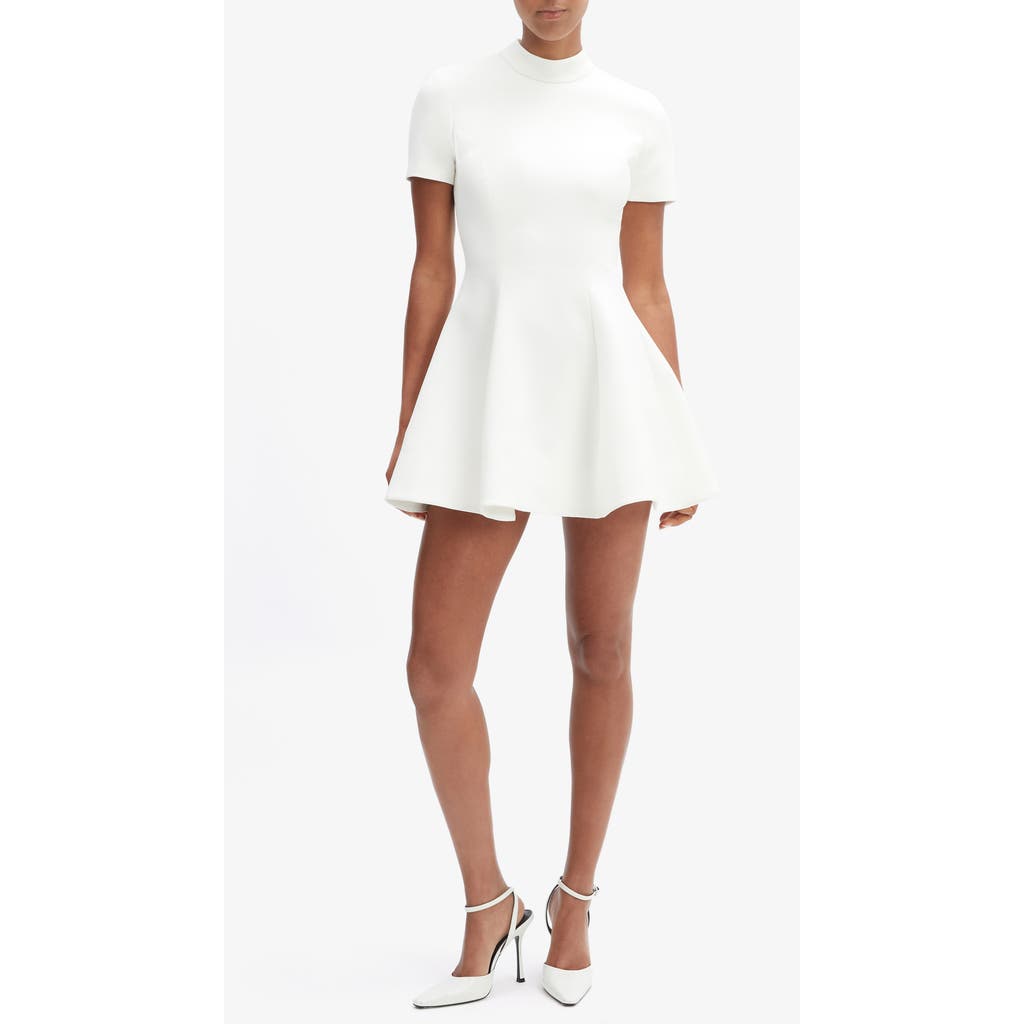 Bardot Zephyra Short Sleeve Minidress In White
