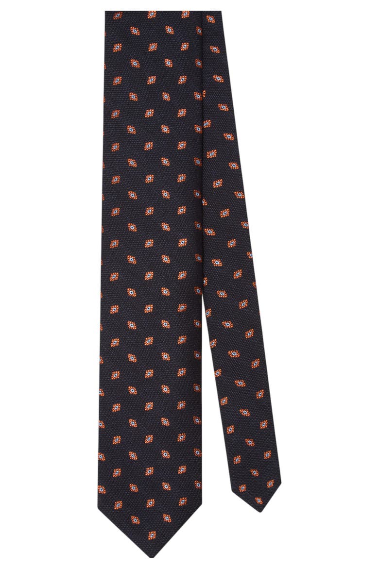 Robert Geo Neat Best of Class Necktie, Main, color, Navy