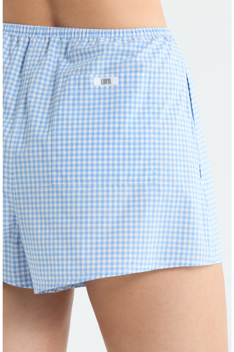 Gingham Cotton Sleep Shorts, Alternate, color, MARKET CHECK