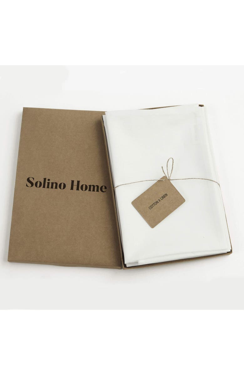 Solino Home Cotton Linen Dinner Napkins - Dru - Set of 6, 20" x 20", Alternate, color, 