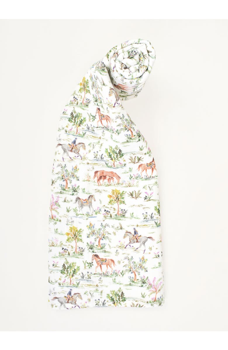 Timo & Violet Hunter Pace Horse Shawl Blanket, Main, color, White