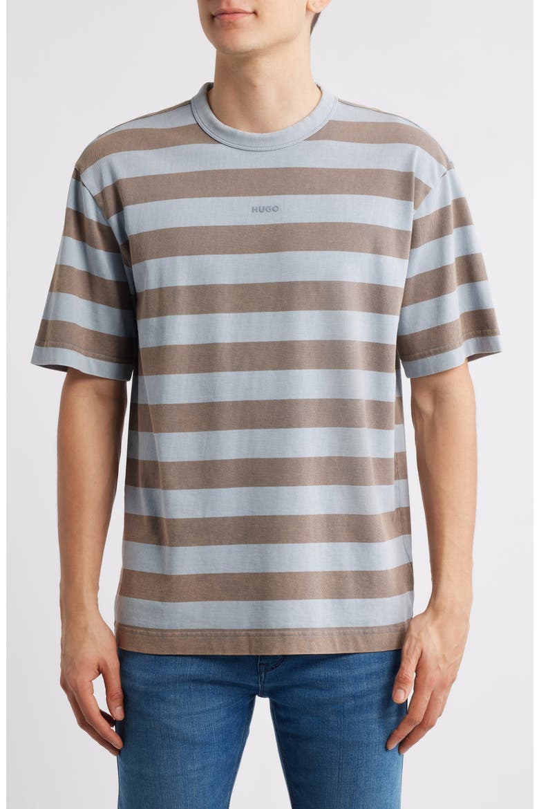 Dockoe Stripe Cotton T-Shirt, Main, color, OPEN BLUE