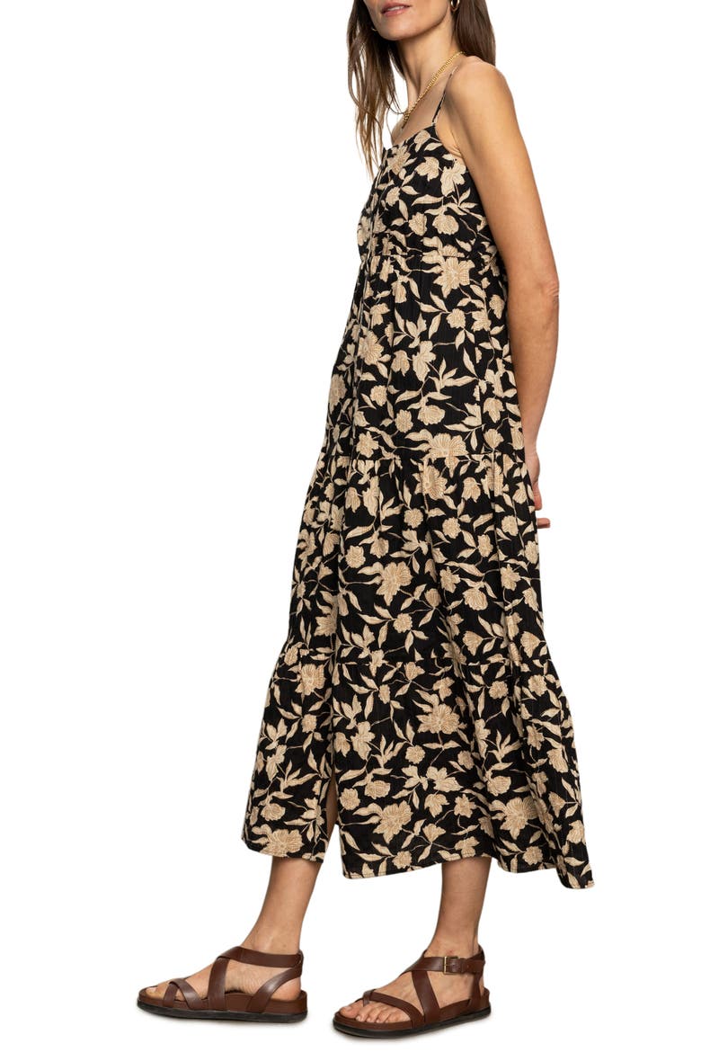 Tiered Picot Maxi Dress, Alternate, color, BANDANA PRINT