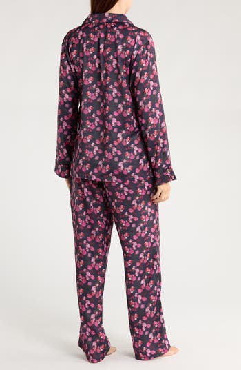 Piped Silky Satin Pajamas
