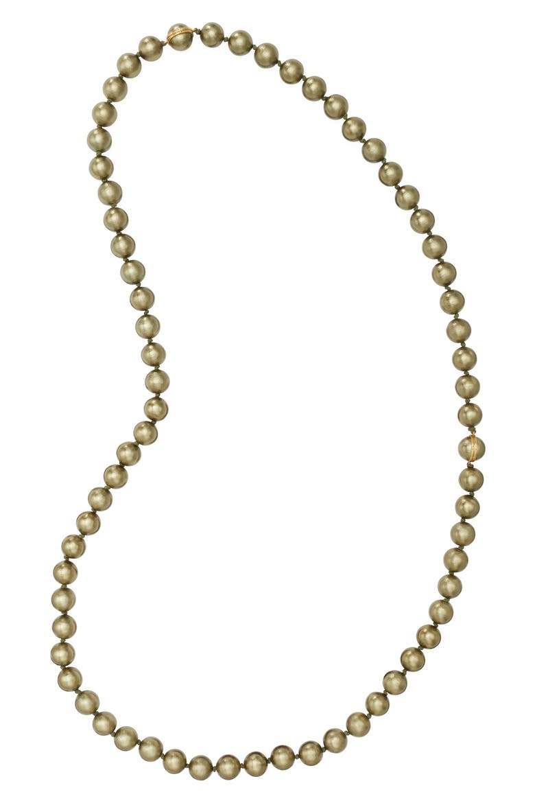 Imitation Pearl Convertible Necklace, Alternate, color, ROLLED GOLD/GREEN GOLD