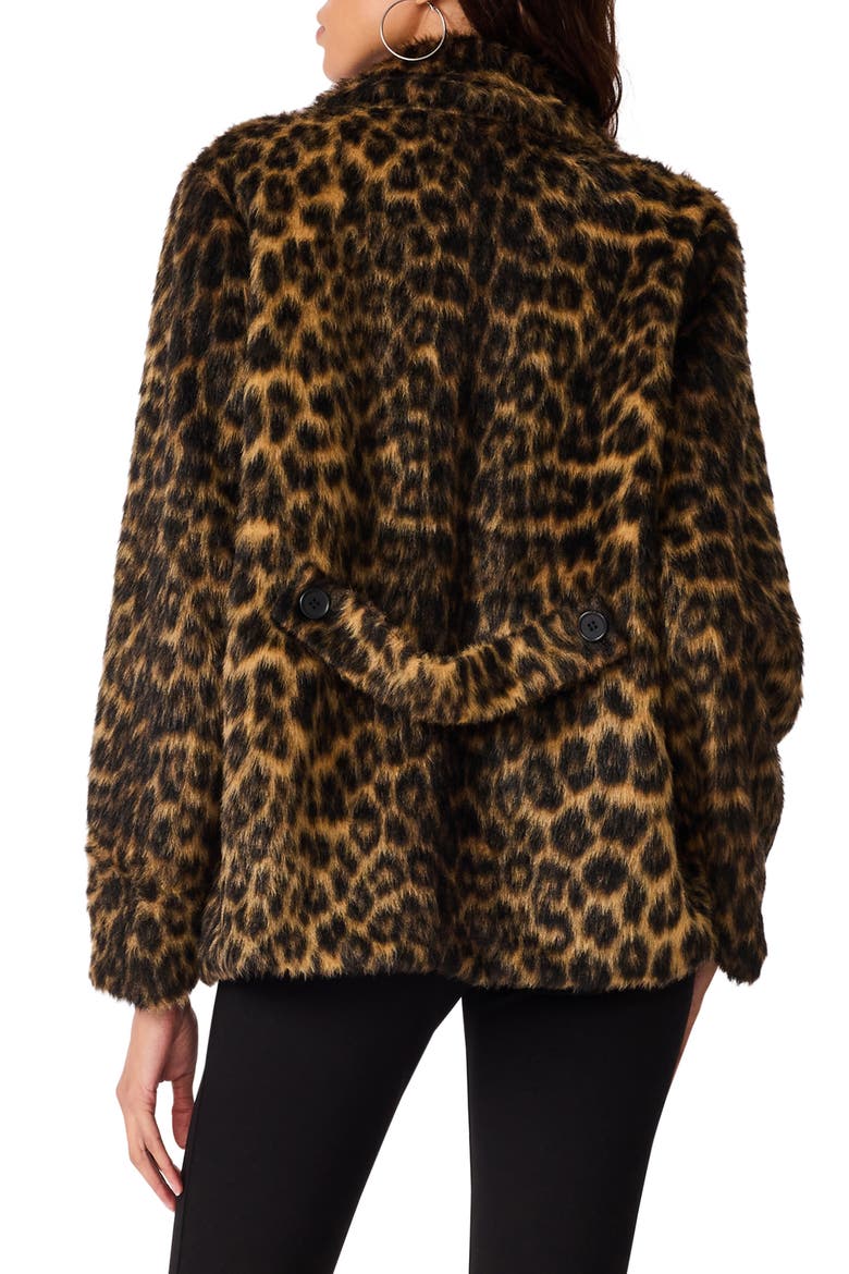 Madley Faux Fur Jacket, Alternate, color, CHEETA PRINT