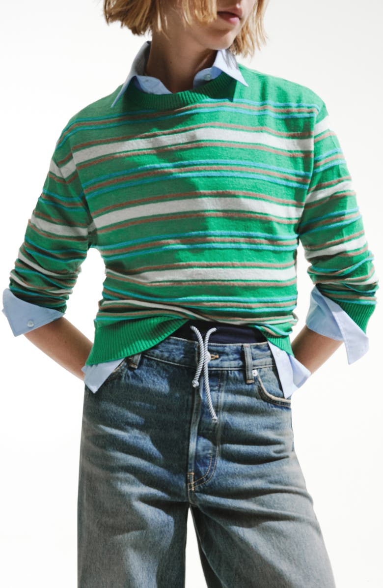 MANGO Malbo Stripe Sweater, Alternate, color, 