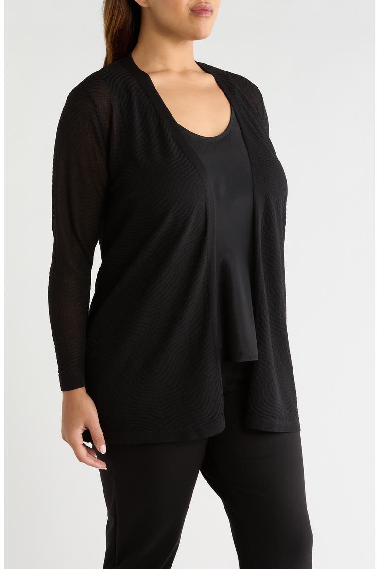 Open Front Cardigan, Alternate, color, ANNE BLACK