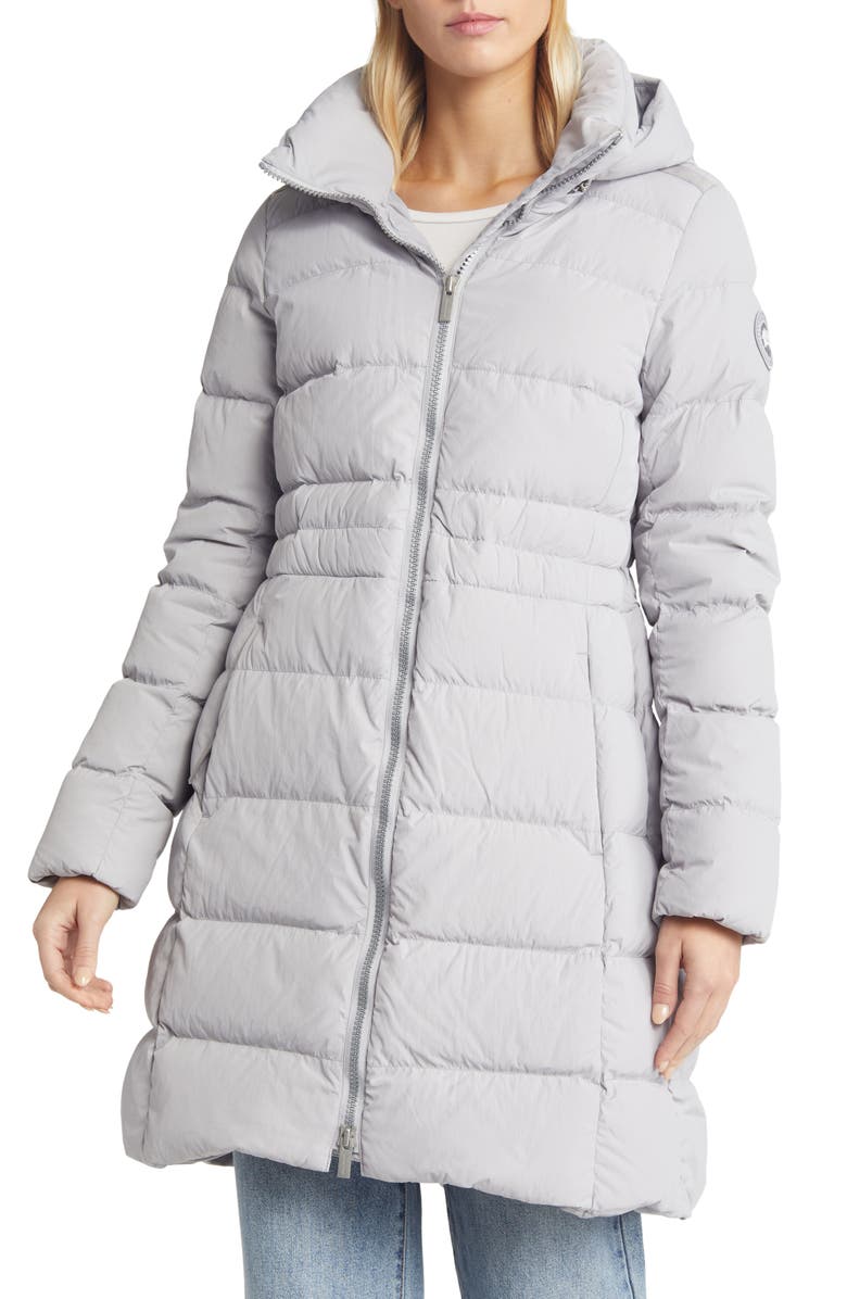 Canada Goose Aurora Water Repellent Hooded 750 Fill Power Down Parka, Alternate, color, Moonstone Grey-Pdl Gris