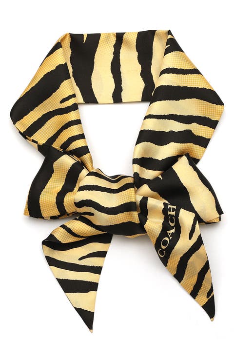 Tiger Stripe Wide Silk Scarf