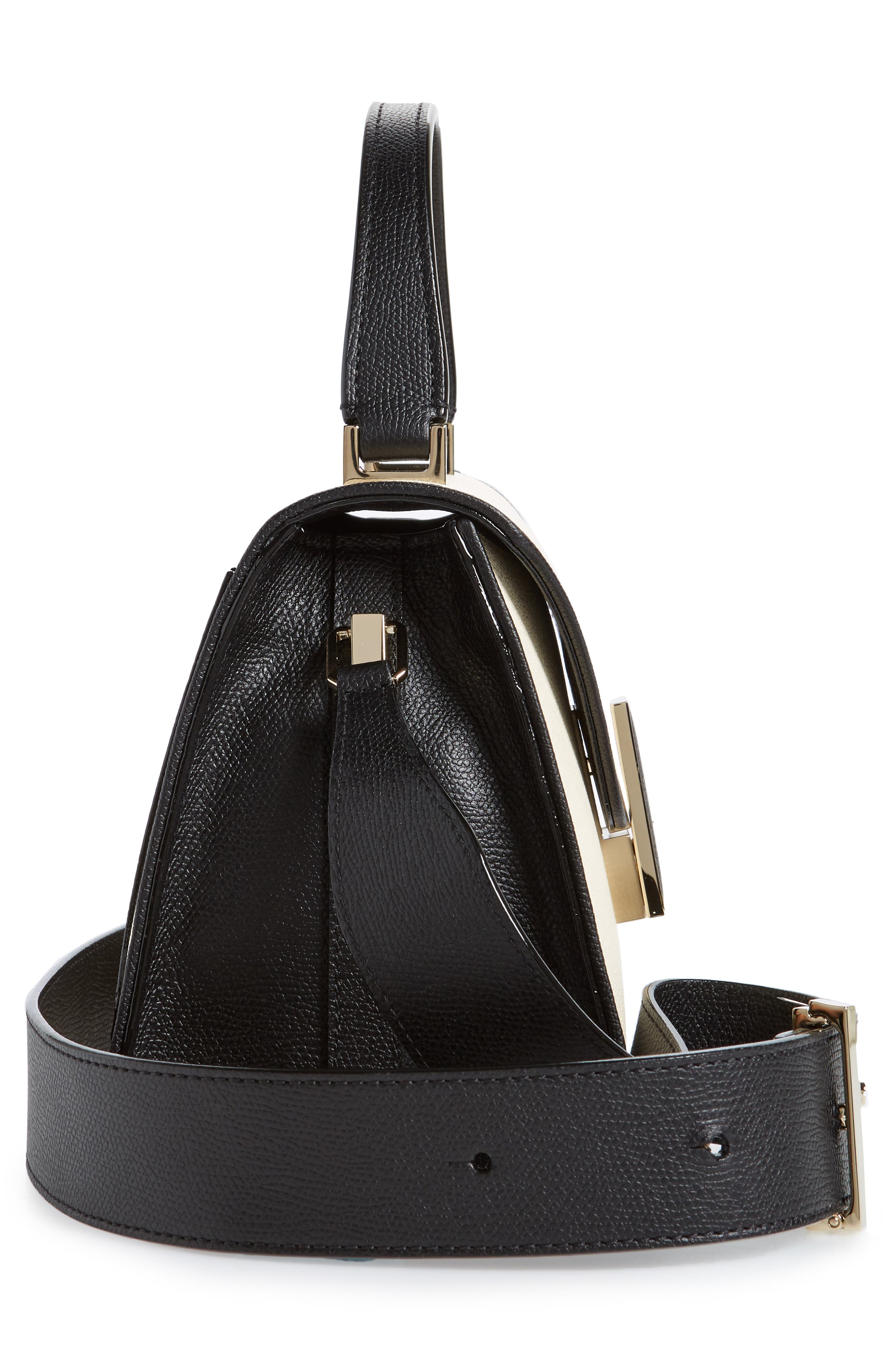 Valextra Mini Iside Colorblock Leather Top Handle Bag, Alternate, color, 
