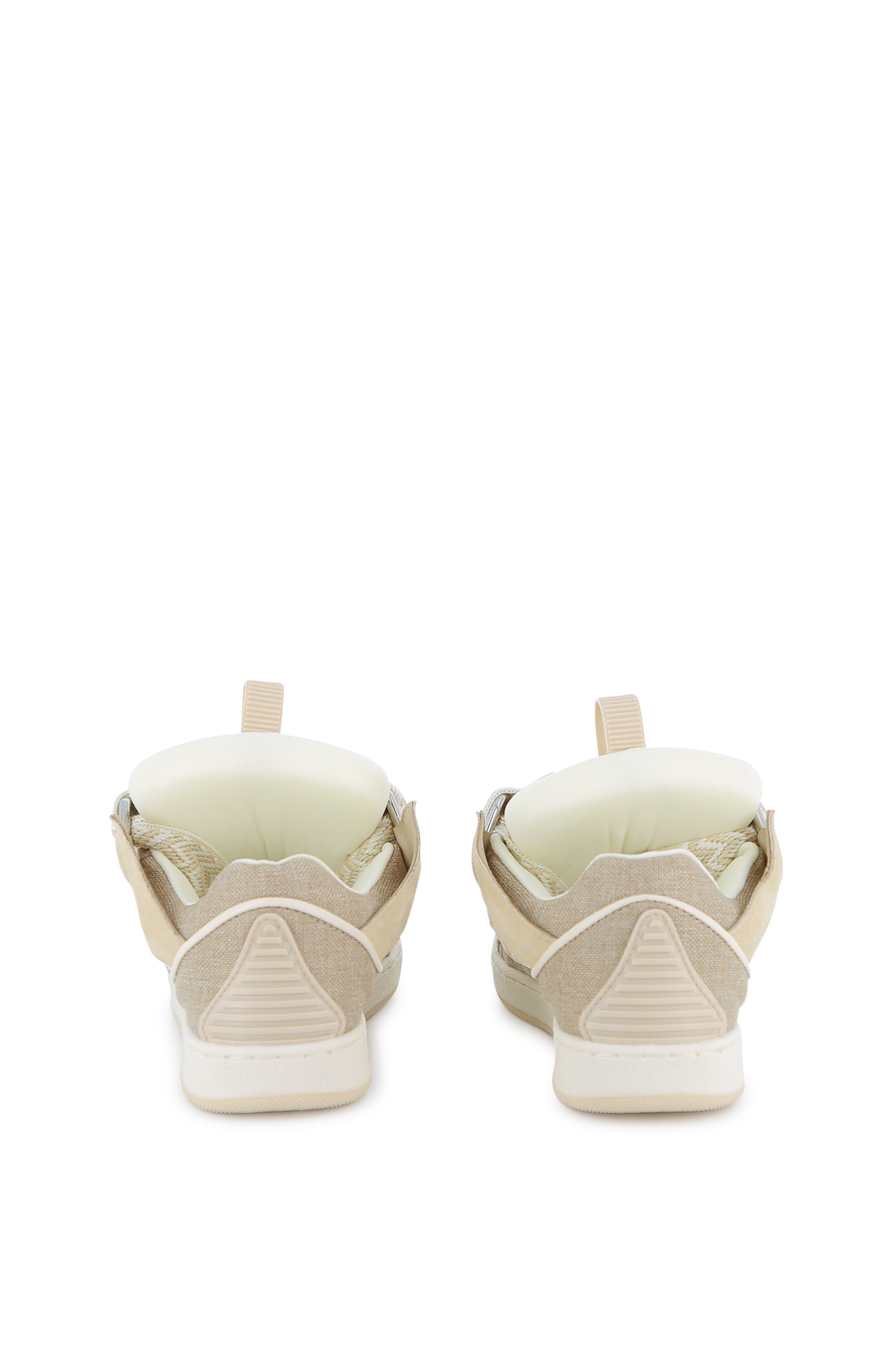 Lanvin Kids Curb Sneakers With Laces, Alternate, color, Beige