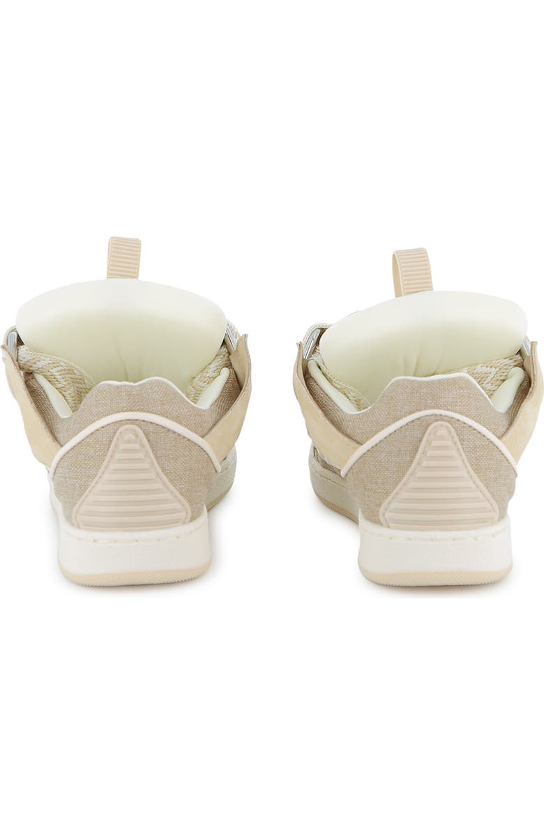 Lanvin Kids Curb Sneakers With Laces, Alternate, color, Beige
