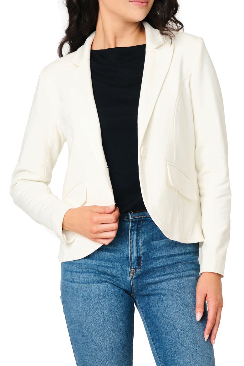 Stretch Knit Jacket, Main, color, IVORY