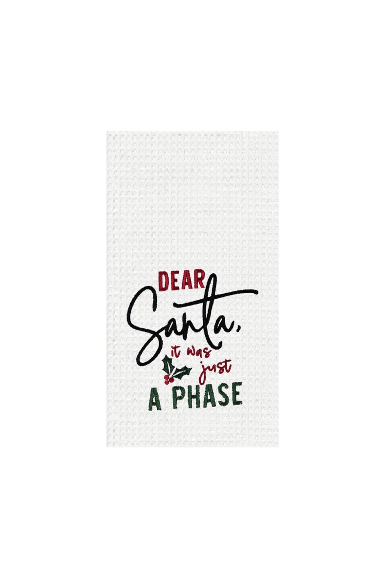 Just A Phase Fun Sayings Towel, Main, color, White