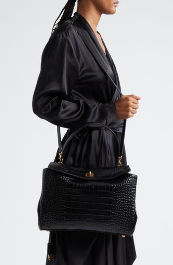 ショルダーバッグ・ポシェット BALENCIAGA Rodeo leather shoulder bag with croco effect Balenciaga Rodeo Shoulder Bag in crocodile-print leather