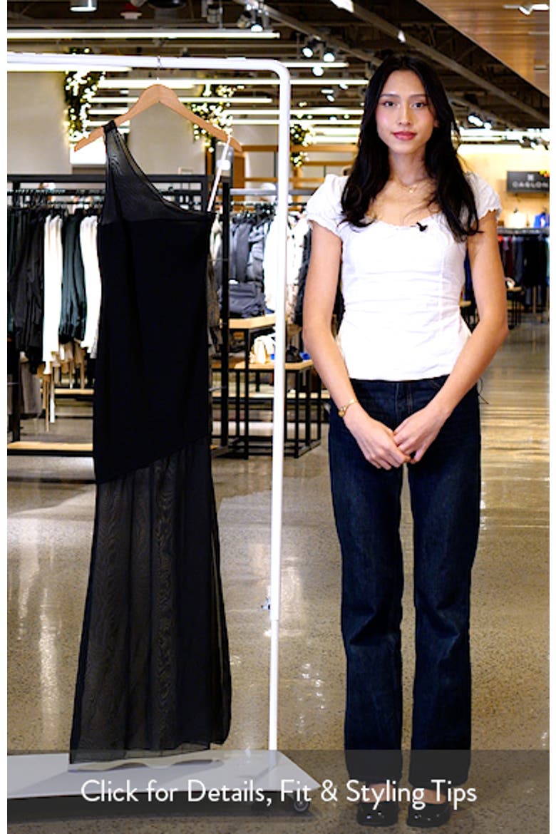 One-Shoulder Mixed Media Gown video
