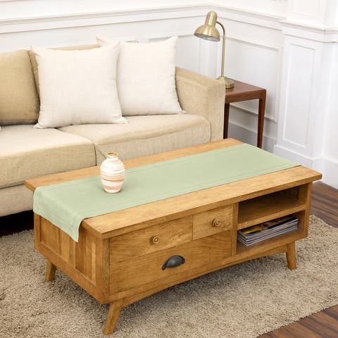 Linen Table Runner for Dining Table, Holiday and Everyday Table Decor - Classic Hemstitch