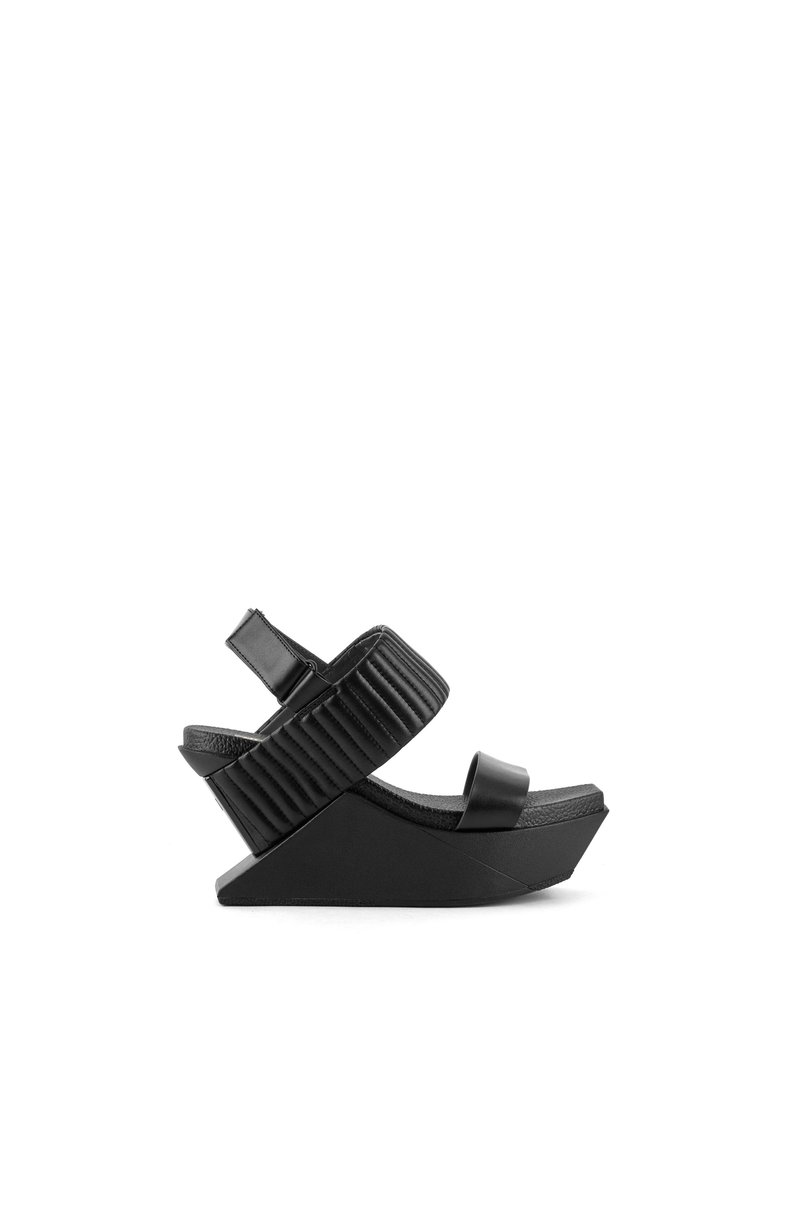 United Nude Delta Wedge Puffier Sandals, Main, color, Black